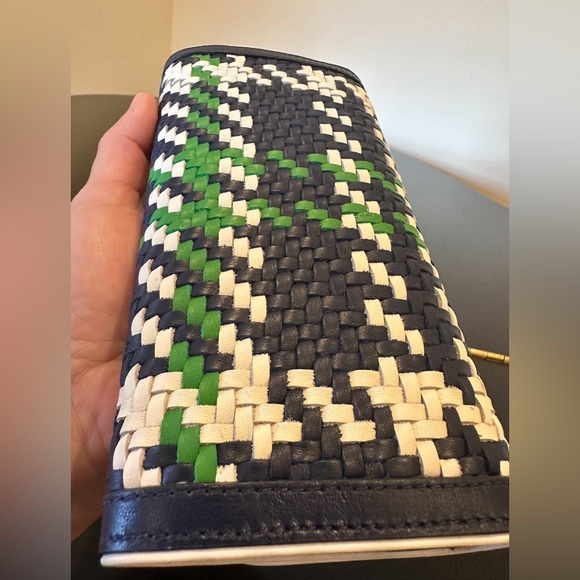 NWT Authentic Luxe Minimalist Tory Burch Duet Woven Envelope Continental/Clutch - Picture 17 of 17